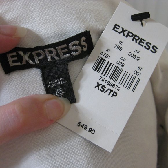 NWT Express paisley handkerchief hem dress XS - Picture 5 of 5